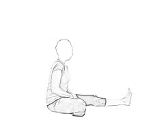 Sitting One Leg Hamstring Stretch-1