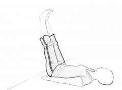 Supine Wall Stretch 1