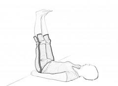 Supine Wall Stretch 2