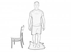 Single Leg Stance (SLS) with cushion - A