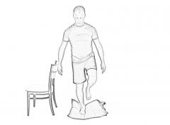 Single Leg Stance (SLS) with cushion - B