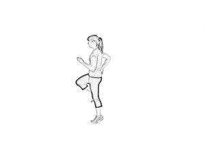 Dynamic Stretching: Running Butt kicks-2