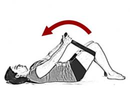 Knee to Chest Stretch Buttocks Hip Flexibility - 1