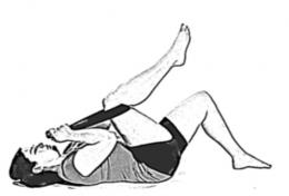 Knee to Chest Stretch Buttocks Hip Flexibility - 2